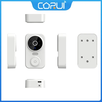 CoRui Нов M8 Умен Визуален Звънец Безжичен WiFi За дома и търговски Перфорация е Безплатно ПРИЛОЖЕНИЕ за Защита на Камерата за Сигурност