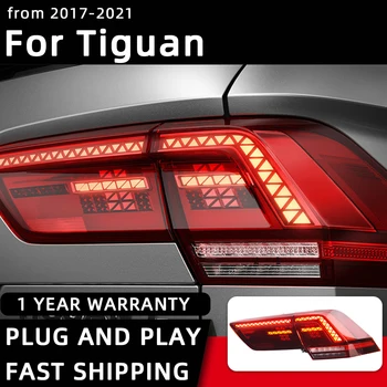 Задна Светлина За VW Tiguan Led Задни Светлини 2017-2021 Задна Светлина Автомобилен Стайлинг DRL Сигнален Прожектор Обектив автоаксесоари Задни