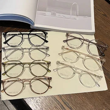 Модни ултра-леки очила за късогледство в кръгла рамка, Недалновидни Очила за мъже и Жени, Унисекс, Минус диоптър 0 -1,0 -1,5 -2,0 -2,5 3,0 3,5 4,0