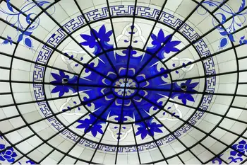 Потребителски фотообои 3D стереоскопични тавани Китайски сини и бели таван Пейзажные тапети на стенописите
